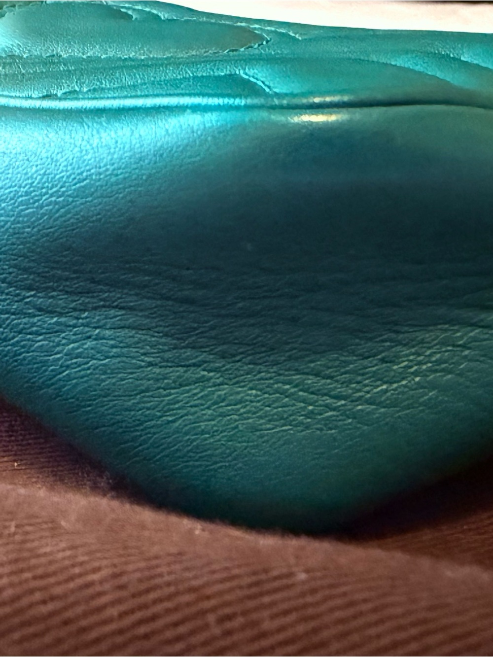 Gucci Green Mini Marmont Chevron Leather Crossbody with Gold GG - Picture 7 of 12